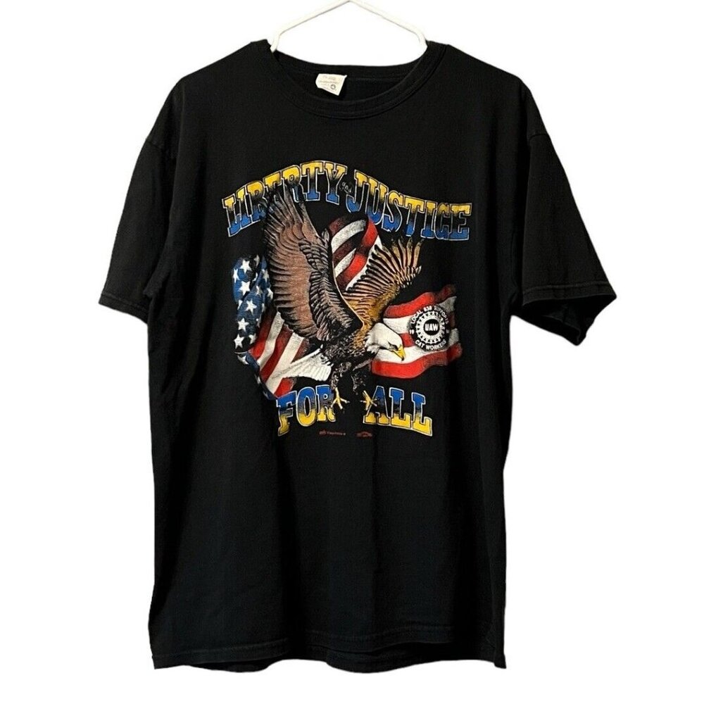 Liberty and Justice For‎ All T Shirt Size XL Windjammer Patriotic USA Military